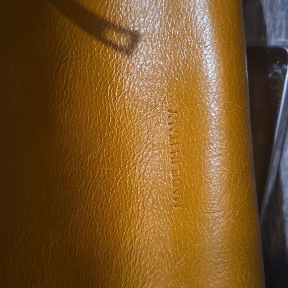 DIVINA FIRENZE ITALIAN Orange LEATHER CROSSBODY SHOULDER HANDBAG - Picture 4 of 15